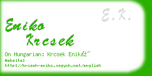 eniko krcsek business card